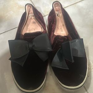 Maroon with black bow